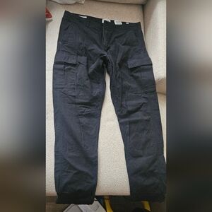 Men's Black Cargo Pants - Comfortable Utility Style